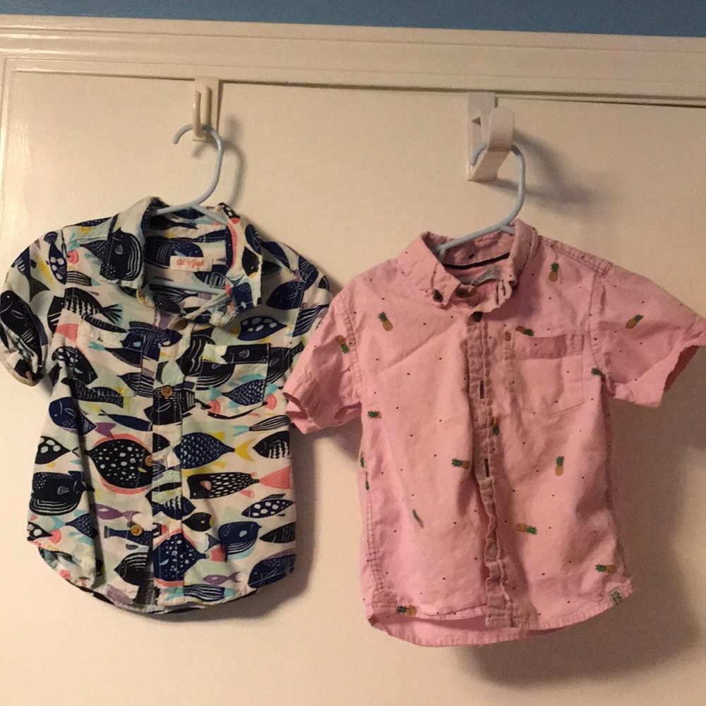 2 boys 2T button down tee shirts for $8
